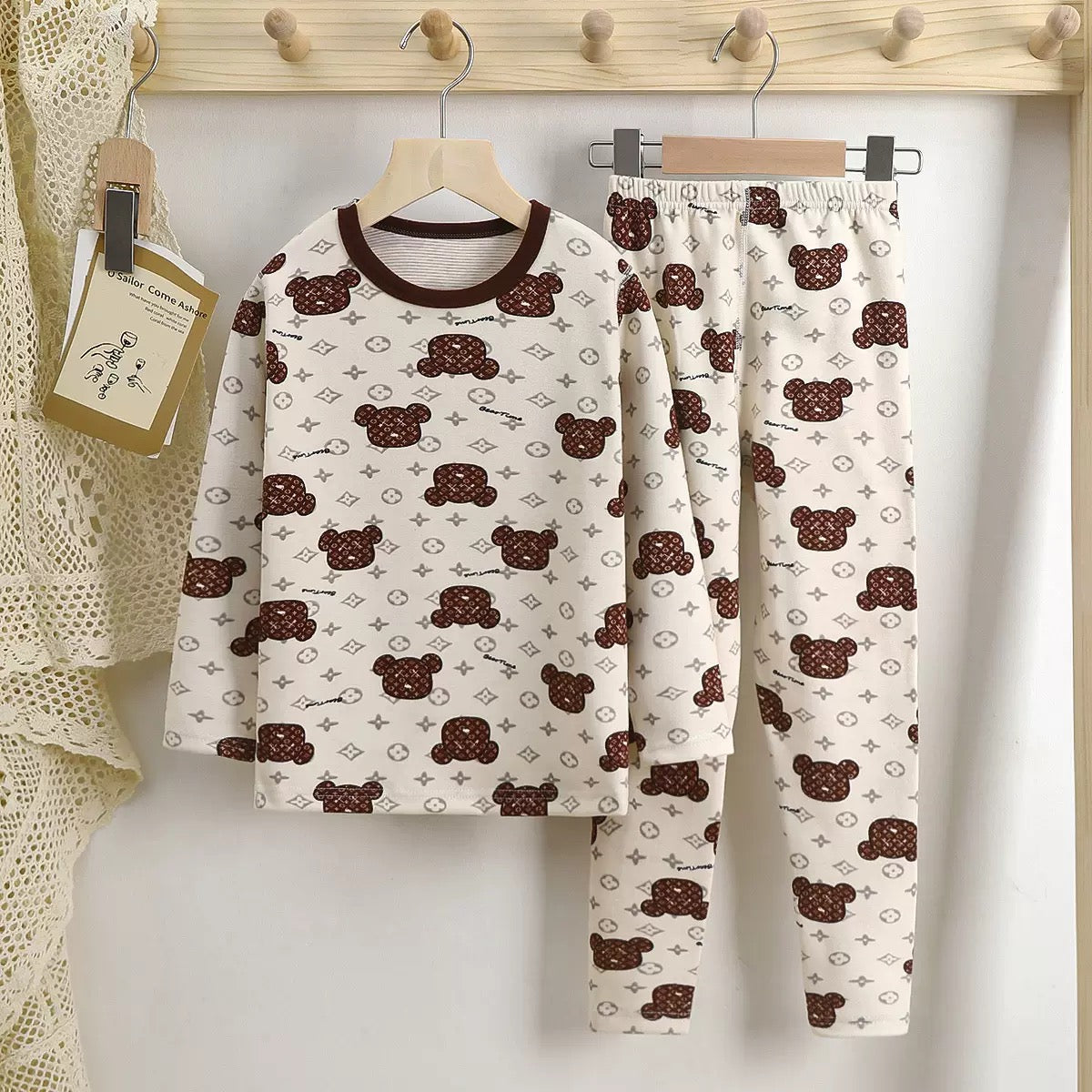 Bear Print set for girls nightwear/homewear